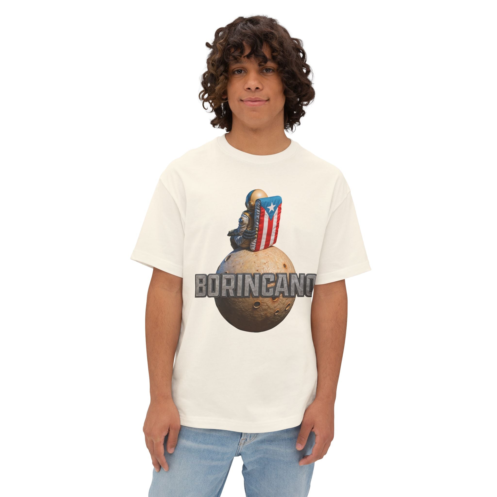 Camiseta Premium Front Print  “Borincano” Oversized Heavy Weight 🇵🇷