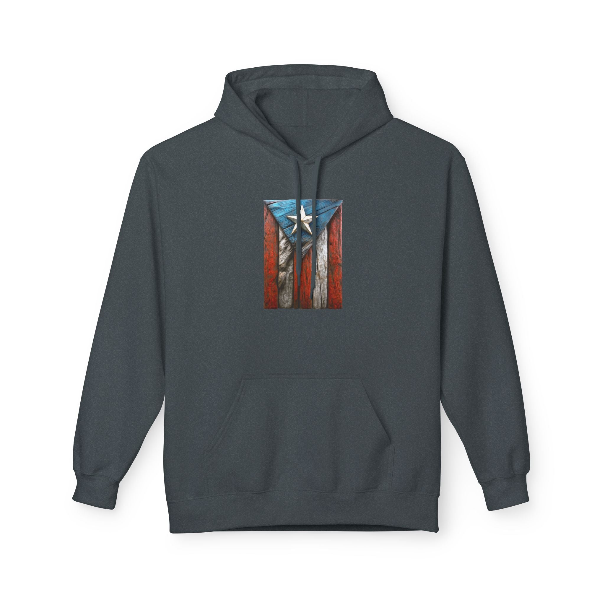 Hoodie Premium “Bandera en Madera” Orgullo de Puerto Rico 🇵🇷