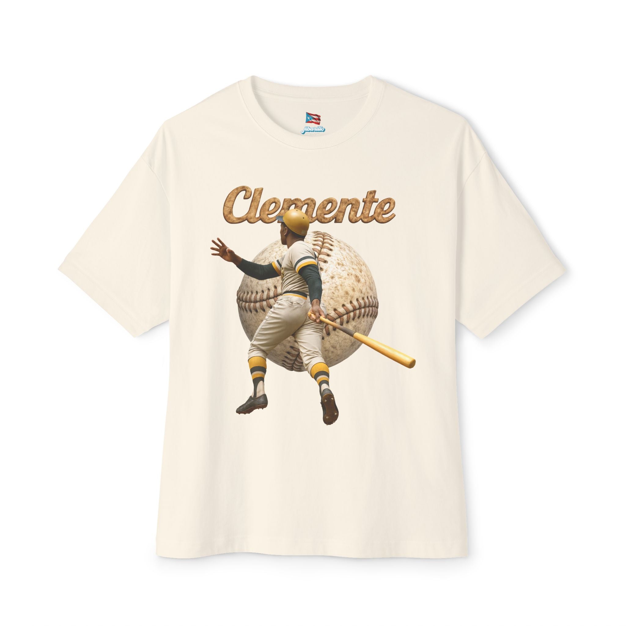 Camiseta Premium front print “Clemente Leyenda” Oversized Heavy Weight 🇵🇷