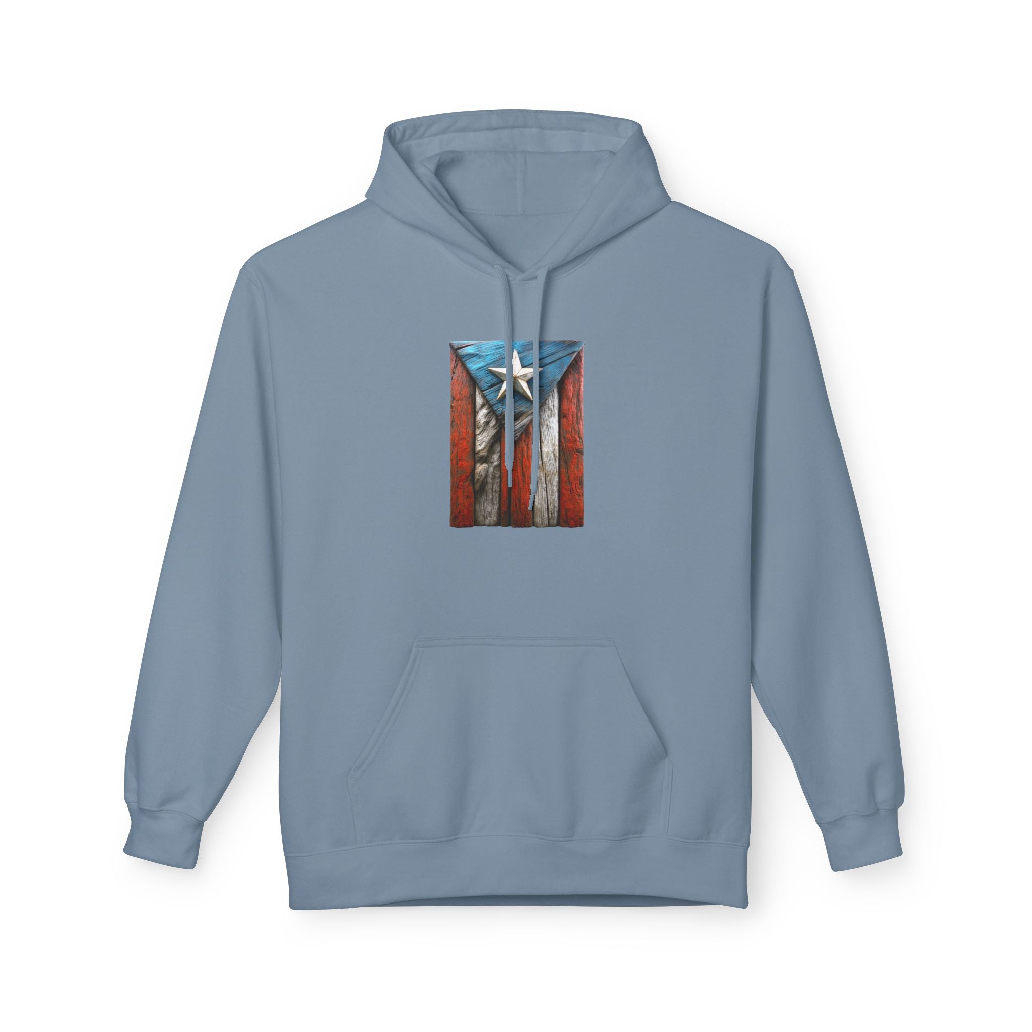 Hoodie Premium “Bandera en Madera” Orgullo de Puerto Rico 🇵🇷